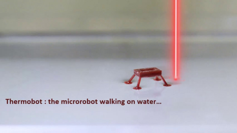 «Роботов-водомерок» научили скользить по жидкости с помощью лазера