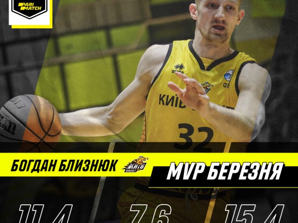 Баскетболист сборной Украины признан лучшим игроком месяца в Суперлиге