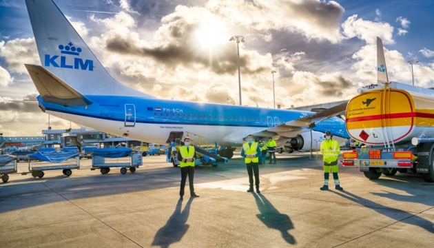  KLM выполнила первый рейс на частично синтетическом топливе