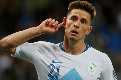 Футболист "Динамо" помог сборной Словении повыситься в классе в Лиге наций