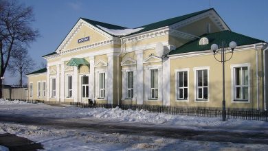 Залізничний вокзал у Сновську, архівне фото